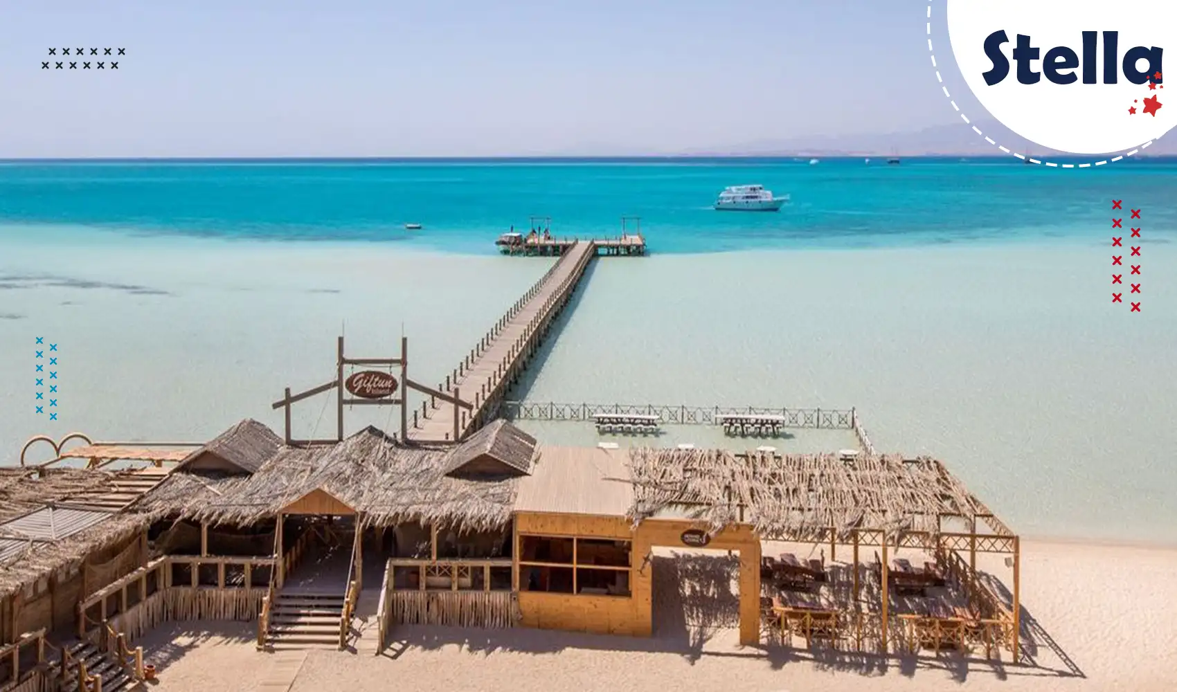 Chwile na plaży i przy rafach koralowych wyspy Orange podczas niezapomnianej wycieczki Hurghada.